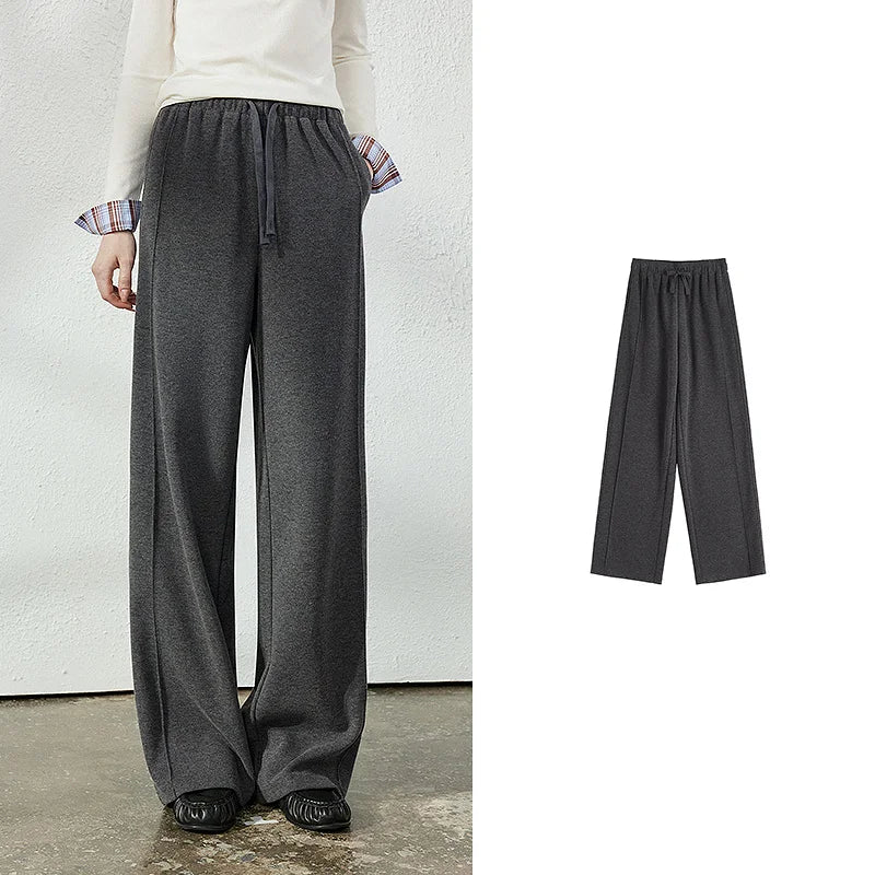Drawstring Wide-Leg Pants