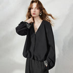 V-Neck Balloon-Sleeve Cardigan
