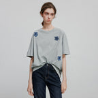 Floral-Motif Relaxed Tee