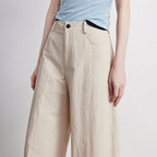 Pleated Wide-Leg Pants