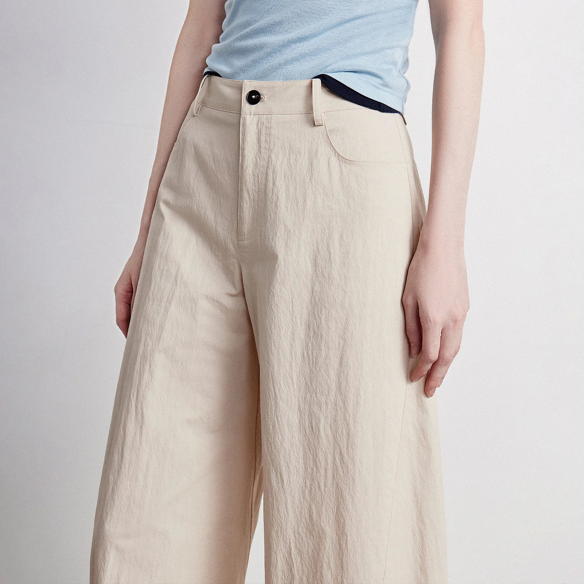 Pleated Wide-Leg Pants