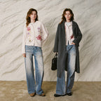 Floral-Motif Knit Cardigan