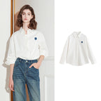 Floral-Motif Button-Front Shirt