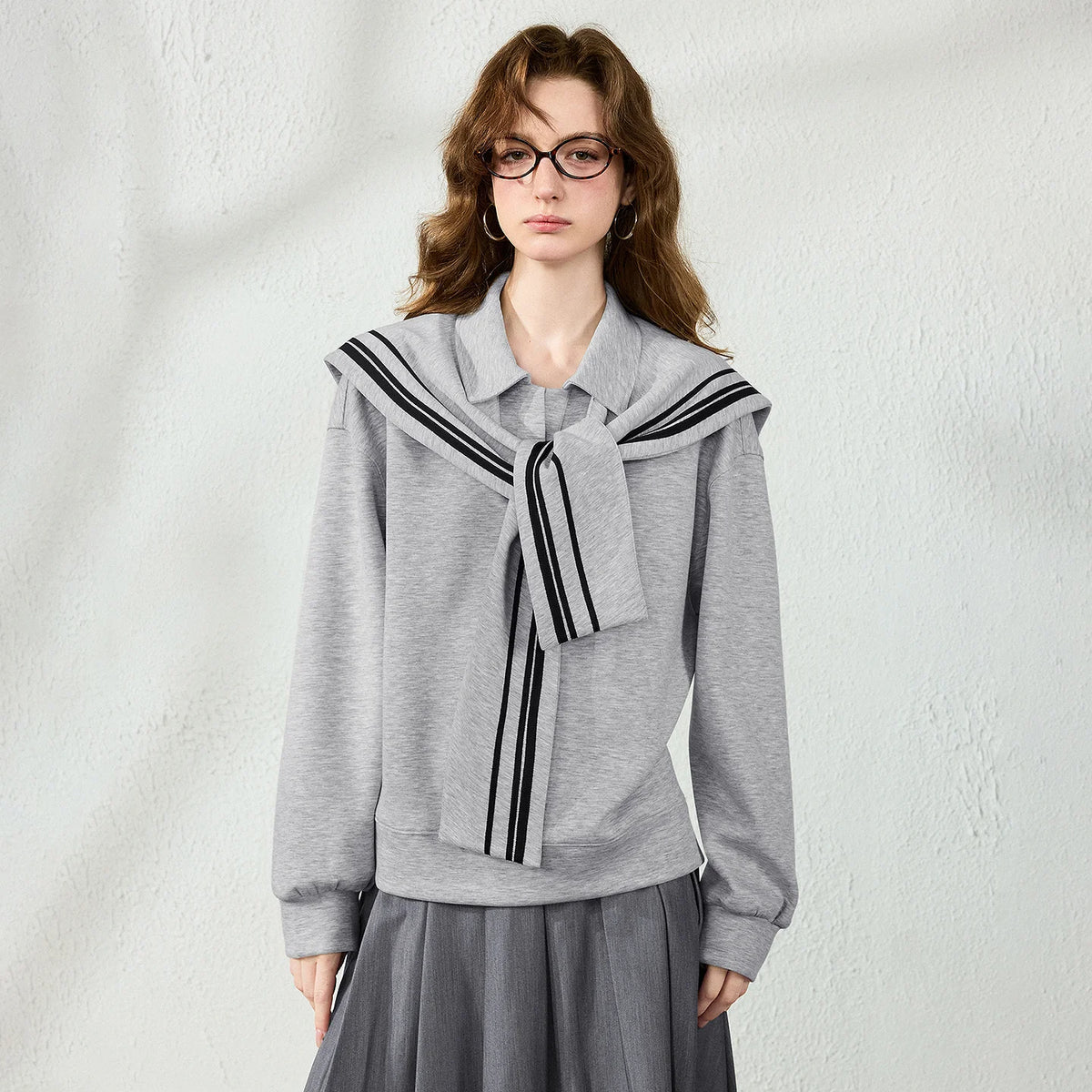 Relaxed Collared Sweatshirt