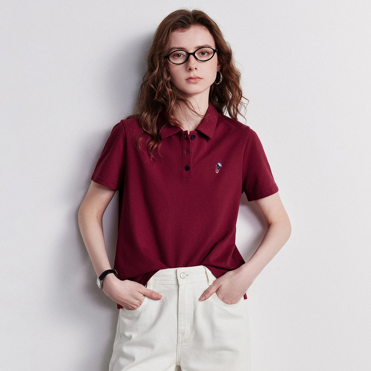Motif-Detail Short-Sleeve Polo