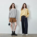 Layered-Look V-Neck Sweatshirt