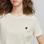 Heart-Motif Short-Sleeve Tee