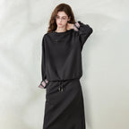 Sweatshirt and Midi Skirt Set