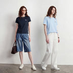 Contrast-Cuff Short-Sleeve Tee