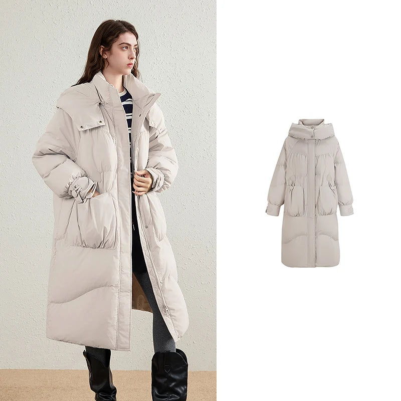 Hooded Longline Puffer Coat