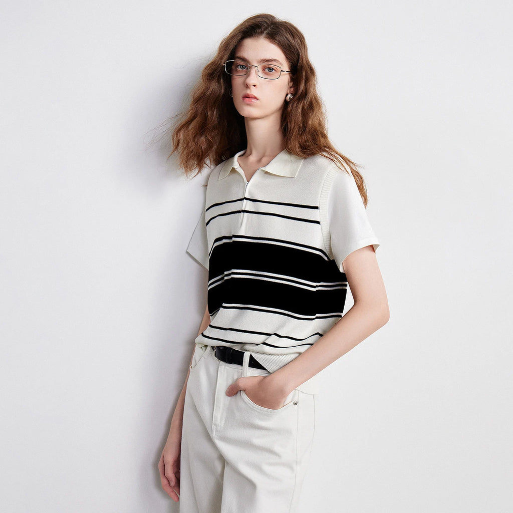 Striped Short-Sleeve Polo