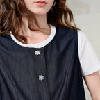 Button-Front Sleeveless Vest