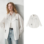 Graphic Long-Sleeve Button-Up Shirt