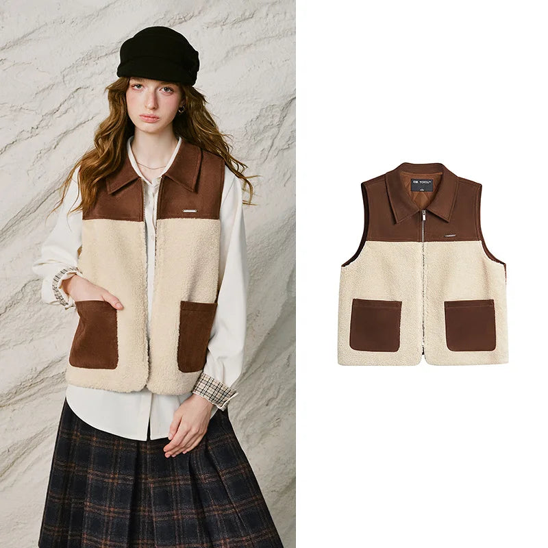 Colorblock Zip-Front Vest