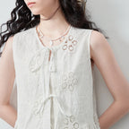 Tie-Front Sleeveless Tunic