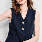 Tailored Button-Front Vest