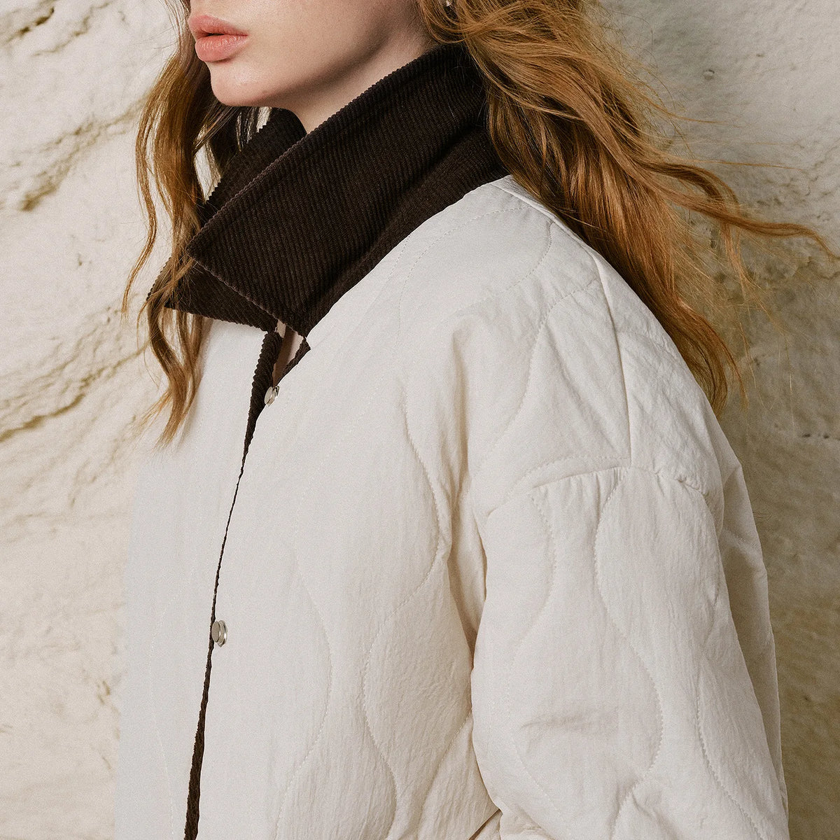 Quilted Contrast-Trim Jacket