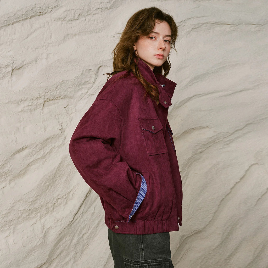 Stand-Collar Zip Jacket