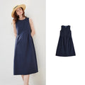 Sleeveless Angled-Waist Midi Dress