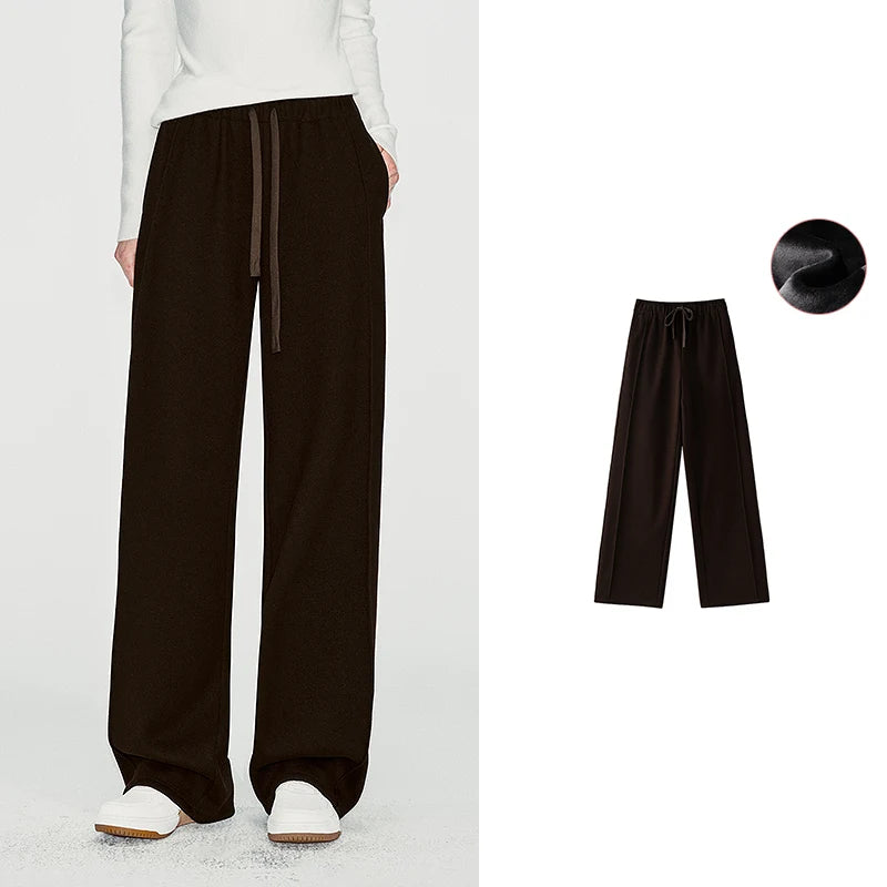 Relaxed Straight-Leg Pull-On Pants