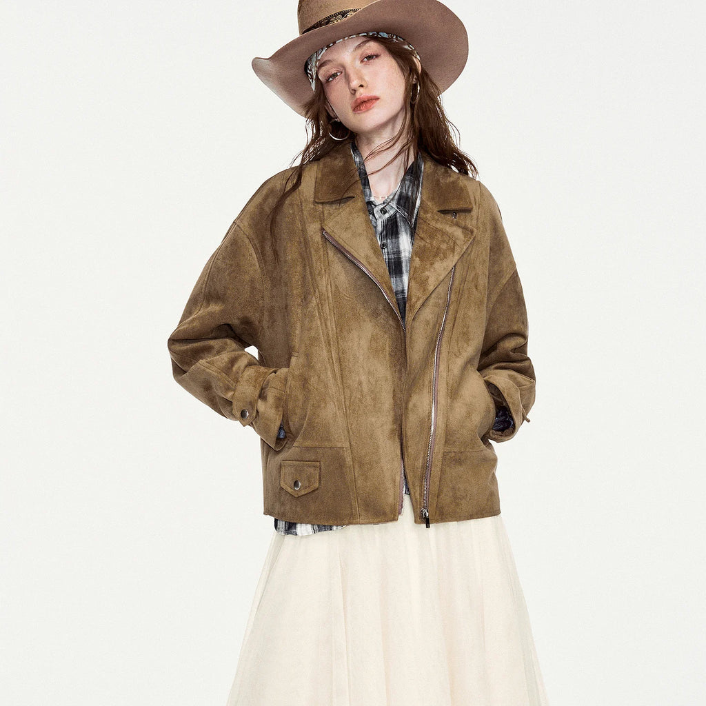 Topstitched Zip-Front Jacket
