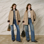 Contrast-Collar Patch-Pocket Coat