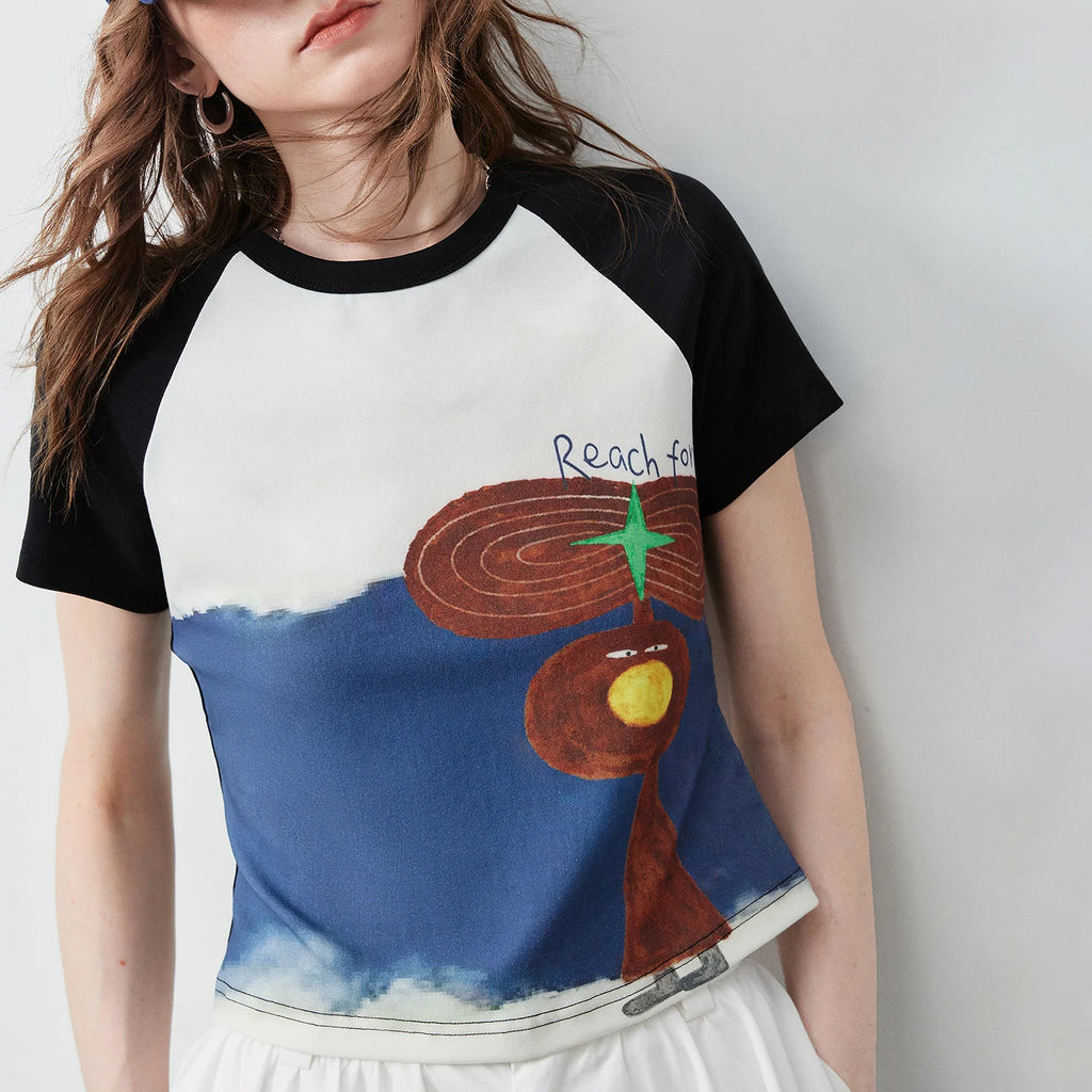 Graphic Raglan-Sleeve Tee