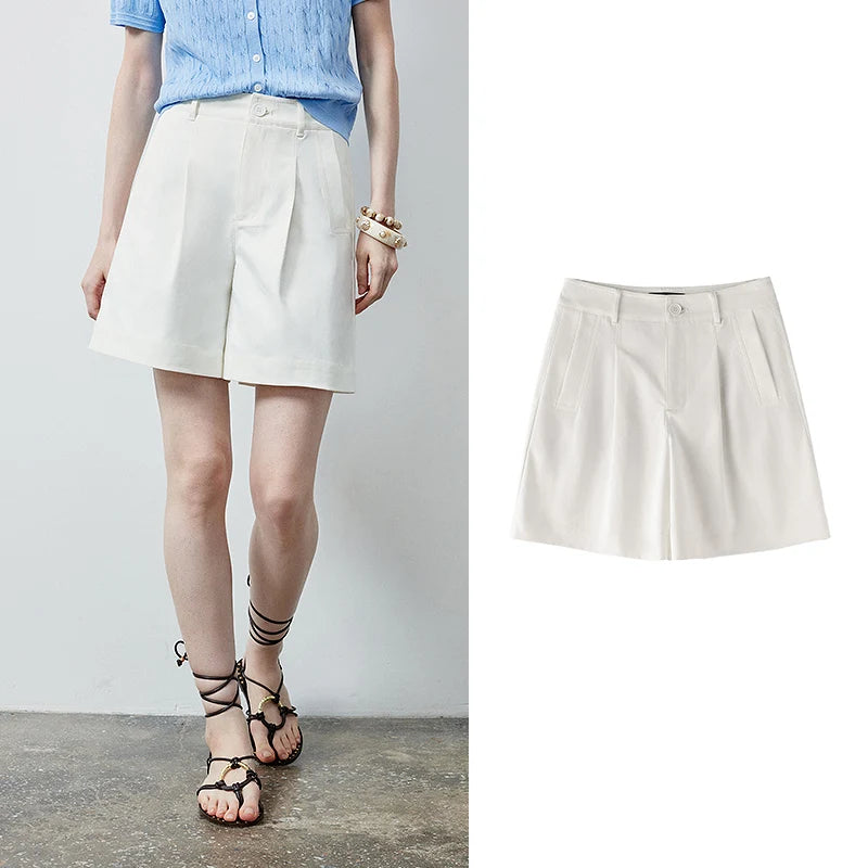 Pleated Tailored Shorts