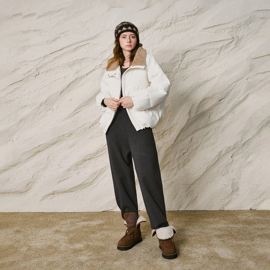 Cropped Tapered Knit Pants