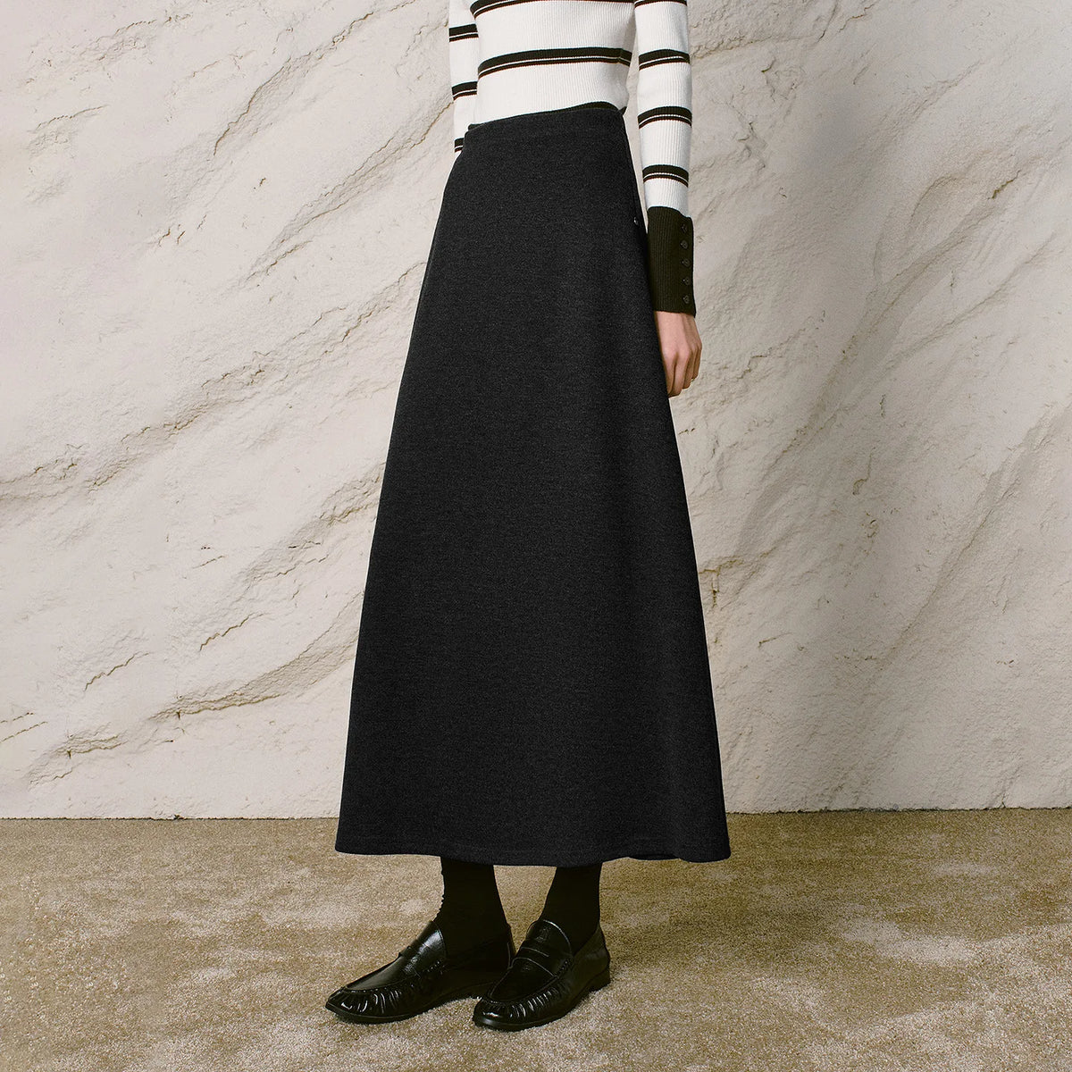A-Line Midi Skirt