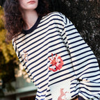 Striped Graphic Long-Sleeve Tee