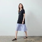 V-Neck Ruffle-Hem T-Shirt Dress