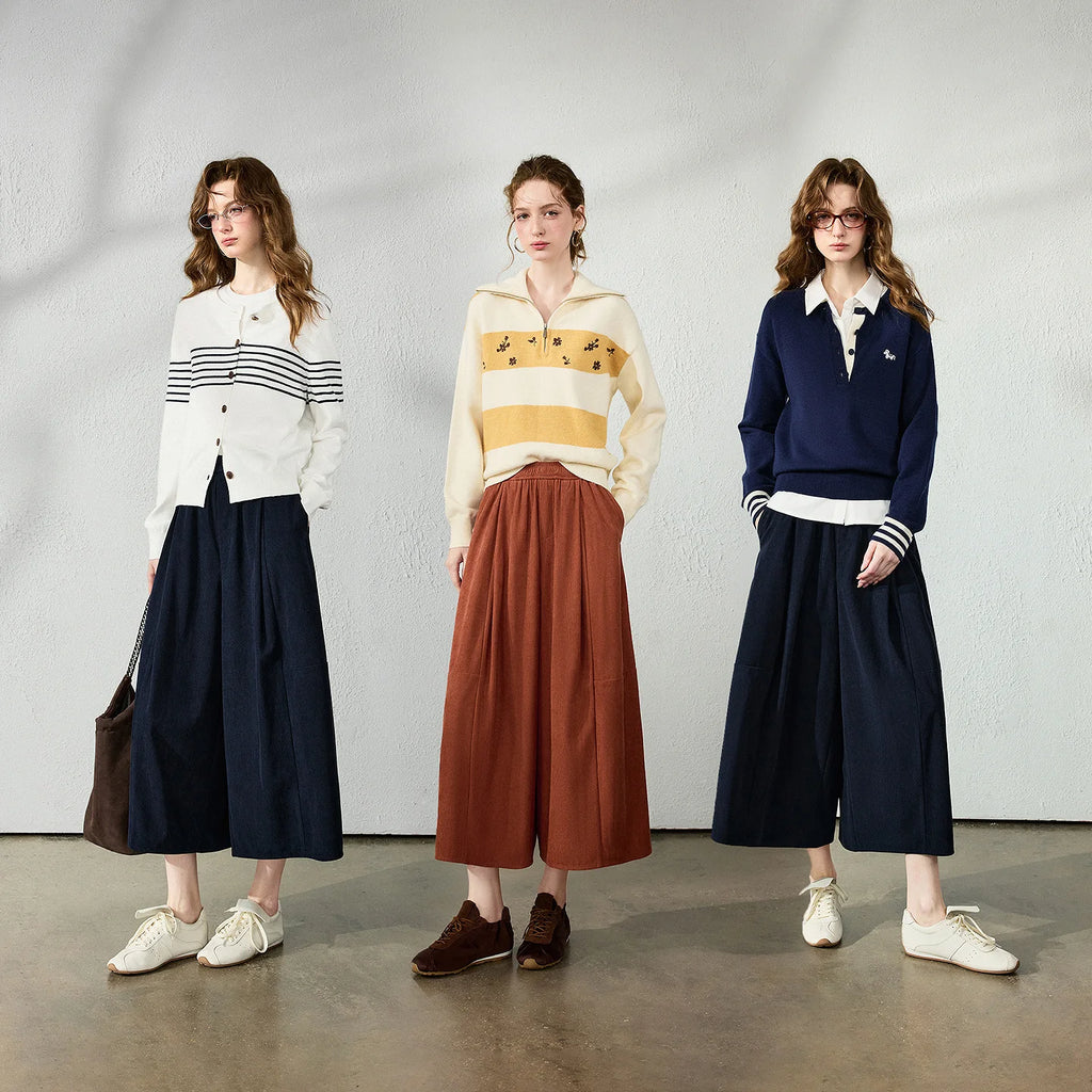 Cropped Wide-Leg Pants