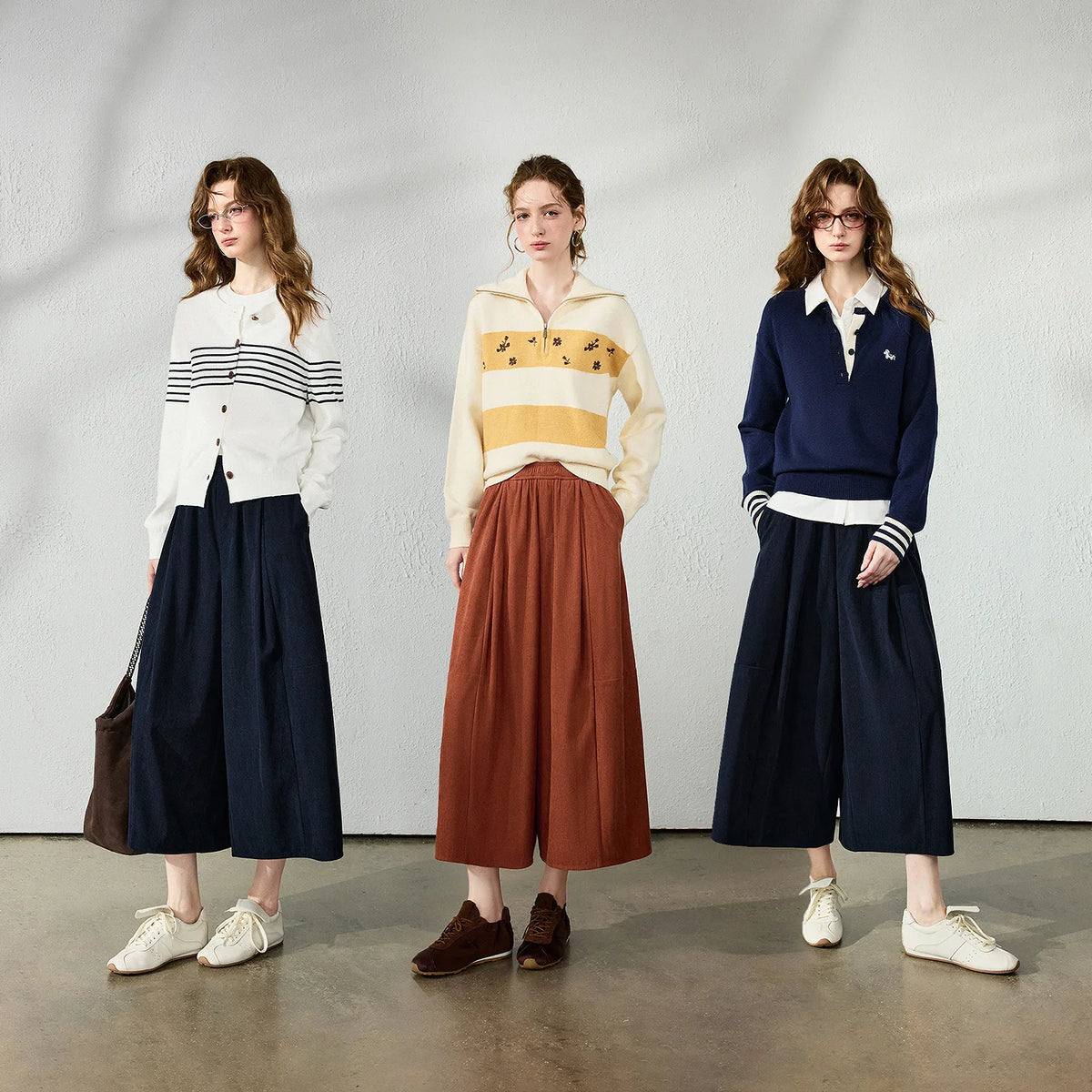 Cropped Wide-Leg Pants