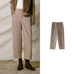 Cropped Straight-Leg Pants