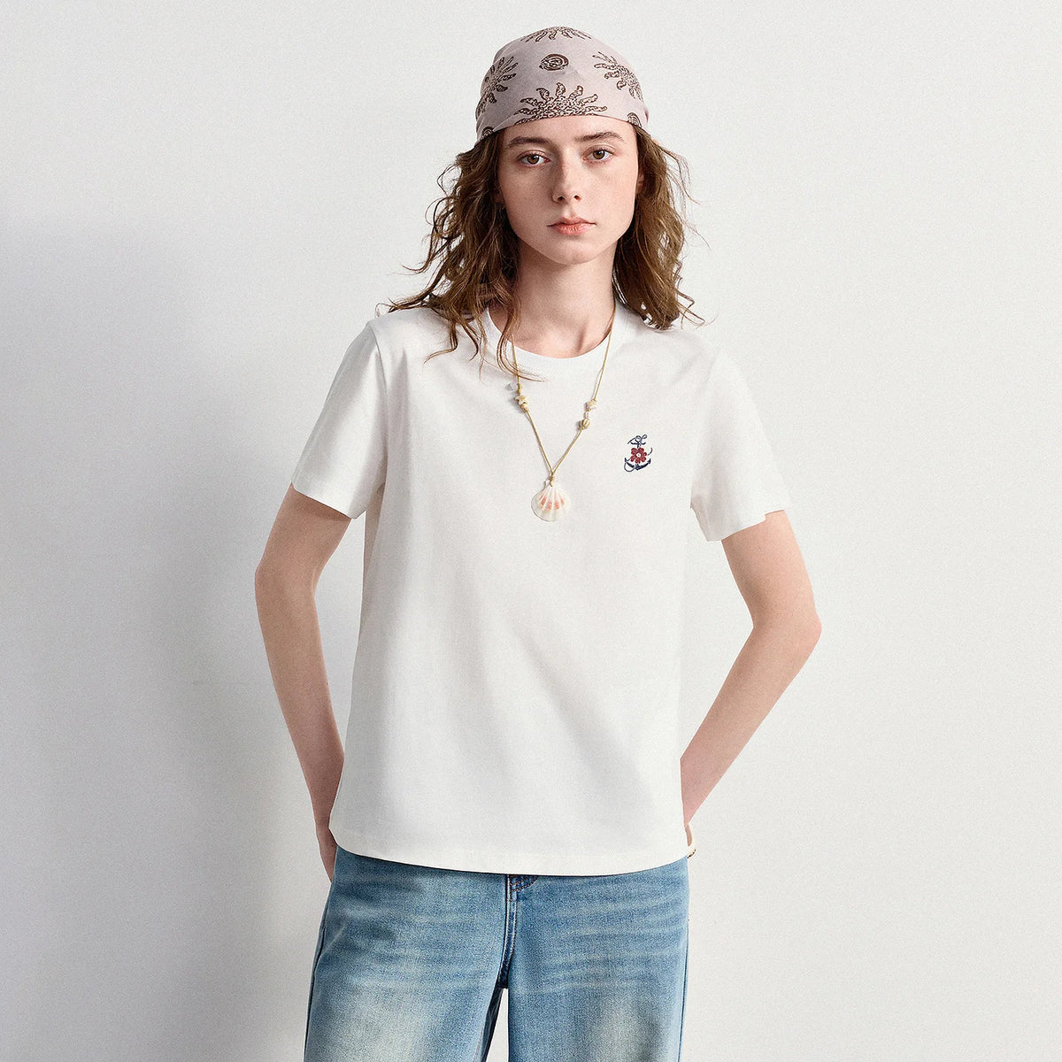 Graphic Short-Sleeve Henley Tee
