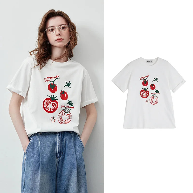 Tomato Graphic Crewneck Tee