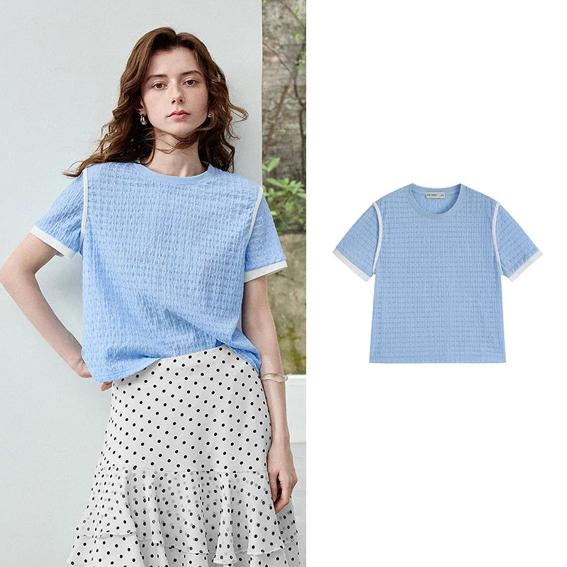 Layered-Look Textured Tee