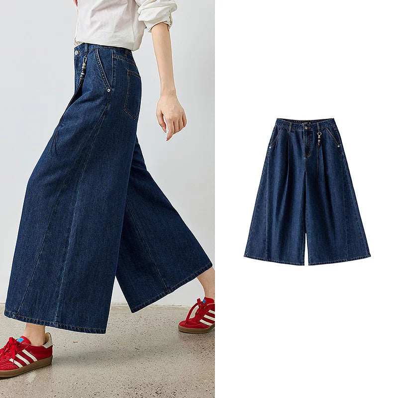 Cropped Wide-Leg Jeans