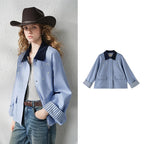 Contrast-Cuff Utility Jacket