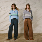 Striped Half-Zip Sweater