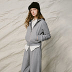 Zip Hoodie and Wide-Leg Pants Set