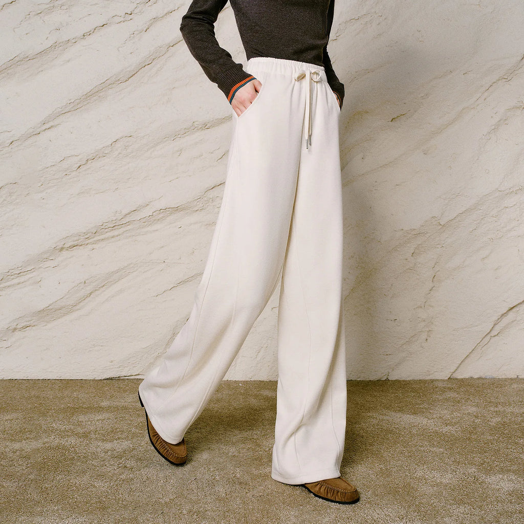Drawstring Wide-Leg Pants