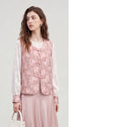 Textured Vest and Blouse Set