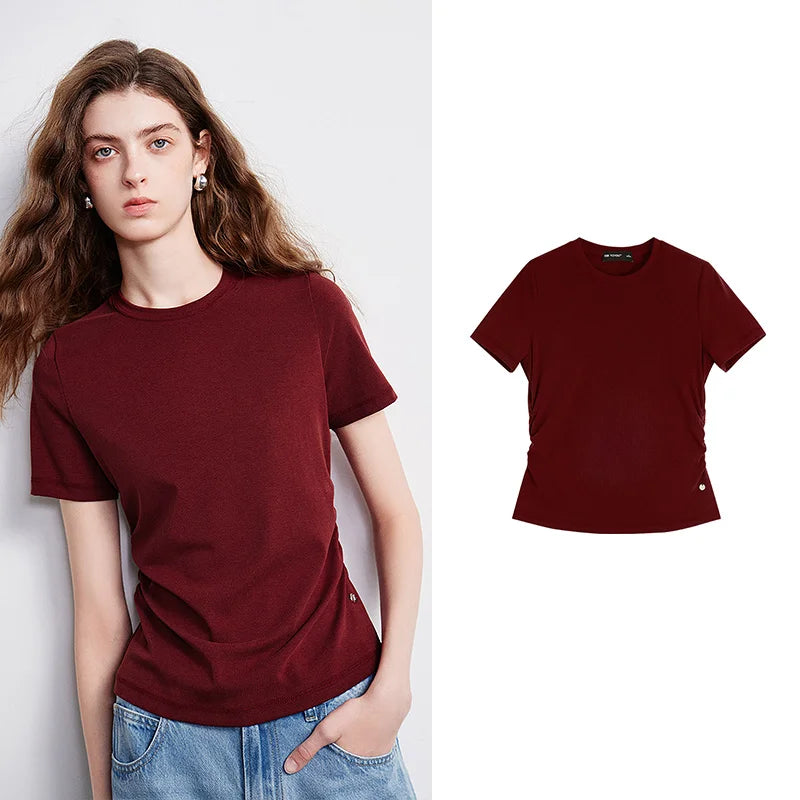 Fitted Short-Sleeve Crewneck Tee