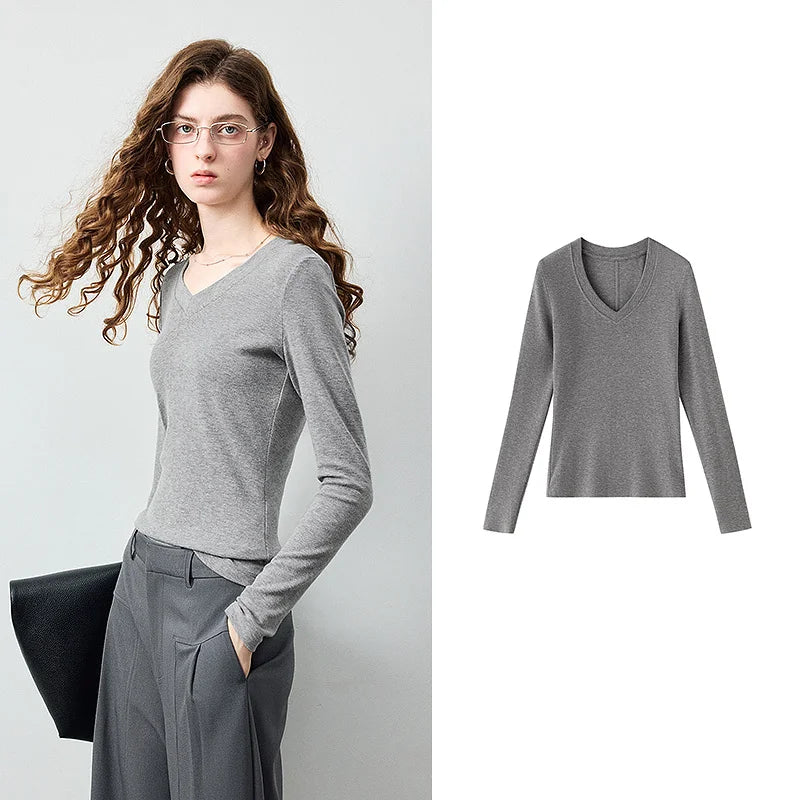 V-Neck Long-Sleeve Tee