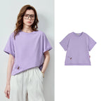 Motif-Detail Relaxed Crewneck Tee