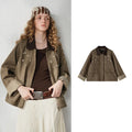Contrast-Cuff Utility Jacket