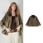 Contrast-Cuff Utility Jacket
