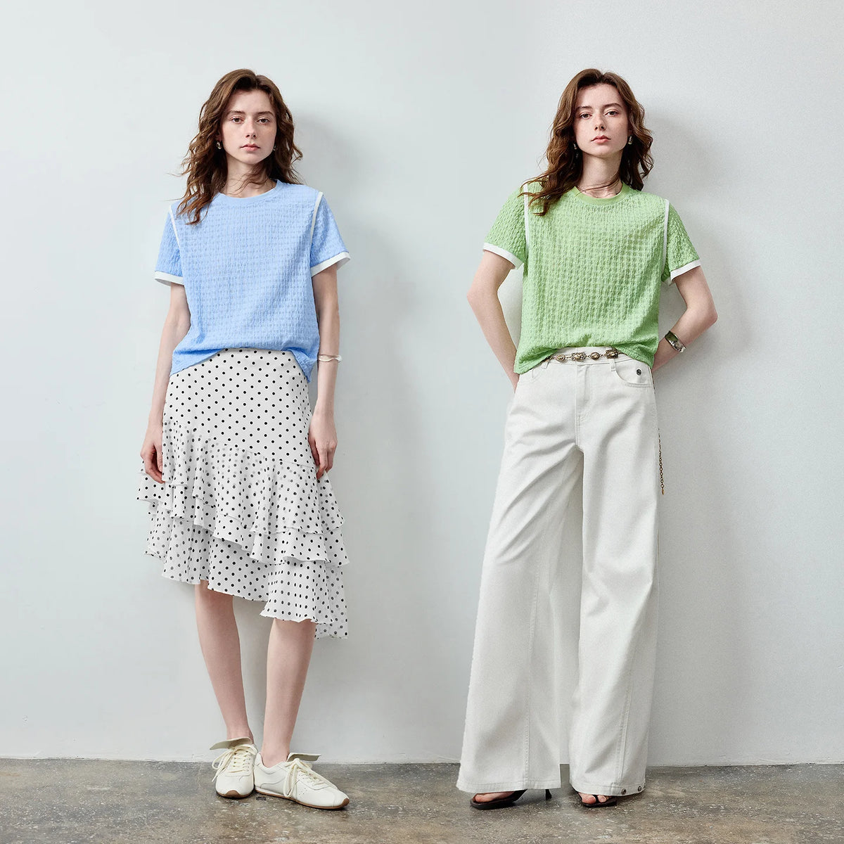 Layered-Look Textured Tee